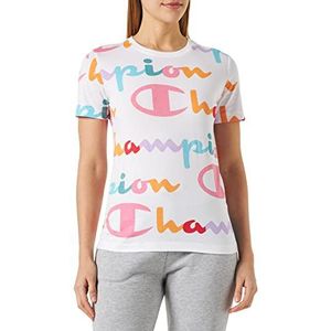 Champion Legacy American Classics All-Over Logo S/S T-shirt, wit, XXL dames