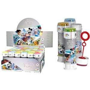 DULCOP - Pak van 36 Bellen 100 Jaar Disney - Bellenblaas - 60 Ml - 047331PA - Multicolor - Plastic - Officiële Licentie - Kinder Speelgoed - Buitenspel - Vanaf 3 jaar