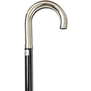 Leonardo - Houten Stok - Gebogen Handvat - Metaal