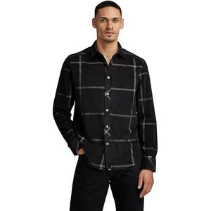 G-STAR RAW Heren Stalt 2.0 Regular LS Shirts, meerdere kleuren (Dk Black Louis Check D23564-c549-d416), L