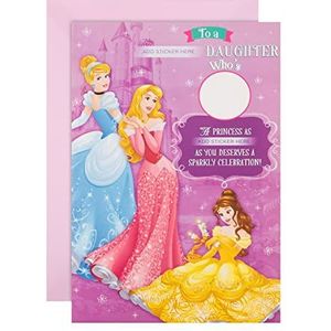 Hallmark Verjaardagskaart voor dochter - Disney Princess Sticker Sheet Design