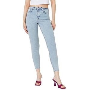 Koton Damesbroek, skinny fit, hoge taille, carmen jeans, Light Indigo (Lgt), 25