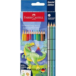 Faber-Castell Kleurpotlood Colour Grip dinosaurus 10+3