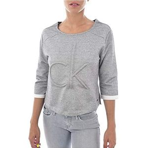 Calvin Klein Jeans Dames sweatshirt Cai cn hknit l/s, grijs (Dark Grey Heather 020), XL