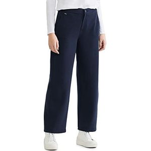 Street One jacquard broek dames, blauw (deep blue), 36W x 30L