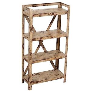 Biscottini Etagère Shabby van ijzeren afwerking. Rek van smeedijzer 78 x 18,5 x 40 cm - etagère van ijzer met antieke afwerking - robuust en bijzonder ijzeren rek met natuurlijk antiek werkblad