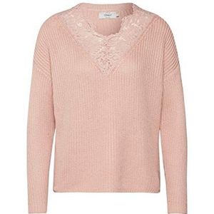 ONLY Dames Onlarona L/S Lace KNT Pullover, roze (Rose Smoke Detail: W. Dtm Lace), S