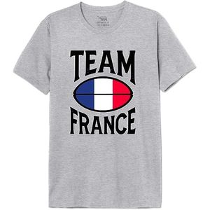 Republic of California ""Team France"" MEREPCZTS132 T-shirt voor heren, grijs gemêleerd, maat XXL, Grijze mix, XXL