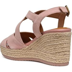 Geox Dames D Ponza C Wedge Sandaal, Salmon, 35 EU, roze (salmon), 35 EU