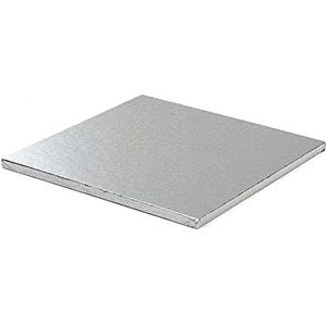 0931614 DECORA vierkante taartplaat zilver CM 35X1,2 H
