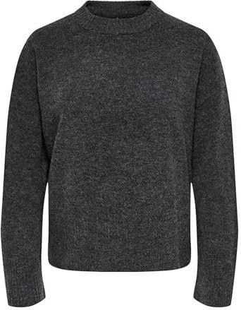 Onlhouston Ls O-Neck KNT, dark grey melange, XS