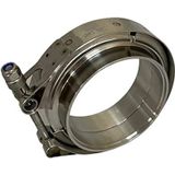 Boltza - V-klem + Flenzen Compleet - Roestvrij Staal - Turboslang 63,5 mm