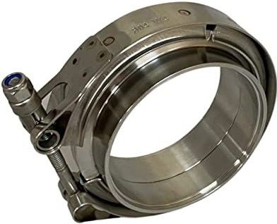 Boltza - V-klem + Flenzen Compleet - Roestvrij Staal - Turboslang 63,5 mm