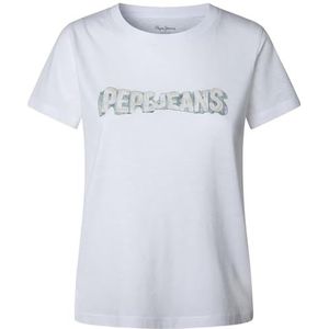 Pepe Jeans Berena T-shirt, wit (wit), L, dames, Wit (wit), L