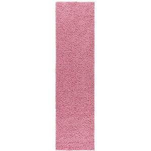 Mynes Home Shaggy Tapijt hoogpolig roze 30 mm/langpolig tapijten effen design/loper hal / 70x250 cm