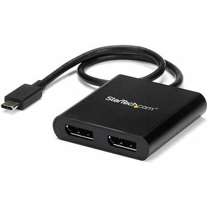 StarTech.com USB-C naar DisplayPort Multi-Monitor Adapter - 2-poorts MST Hub - USB C naar 2x DP Splitter - USB type C naar DP MST Hub
