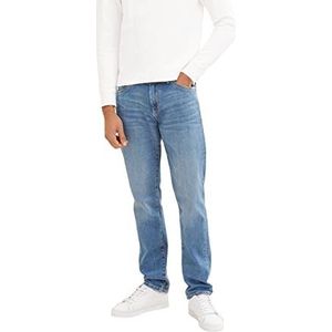 TOM TAILOR heren Josh Regular Slim-jeans voor heren Josh normale smalle jeans, 10127-Getinte blauwe denim, 33W / 36L
