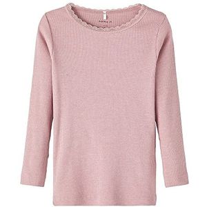 NAME IT Meisjes Nmfkab Ls Top Noos shirt met lange mouwen, Deauville Mauve/Detail: melange, 98