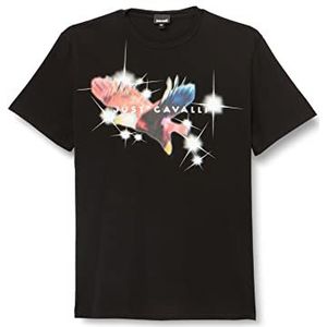 Just Cavalli T-shirt voor heren, 900 Zwart, XXL