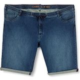 JP 1880 - Grote Maten Superstretch Bermuda - Donker Denim - Heren