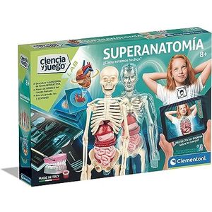 Clementoni Superanatomie – wetenschappelijk speelgoed van de anatomie met speciale app en augmented reality, om het menselijk lichaam te ontdekken, vanaf 8 jaar, speelgoed in het Spaans (55509)