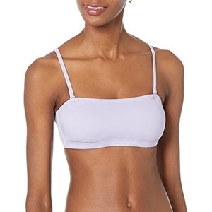 Amazon Essentials Bandeau-zwemtop voor dames (verkrijgbaar in grote maten), lavendel, 3X
