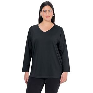 Ulla Popken - Basic T-shirt - Zwart - Lange Mouwen - Dames