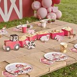 Ginger Ray Tractor en aanhangwagen boerderij thema verjaardagsfeestje traktatie sandwichstandaard middelpunt decoratie