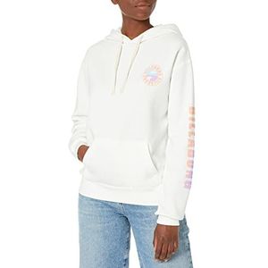 BILLABONG Grafische damestrui sweatshirt fleece hoodie met capuchon, Zout Kristal Ondersteboven, L