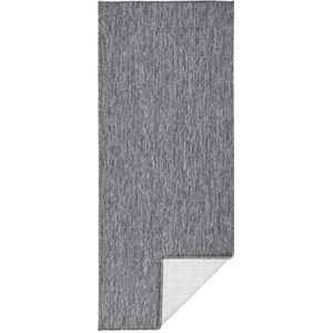 bougari Binnen en buiten omkeerbaar tapijt Miami grijs crème, 80x350 cm