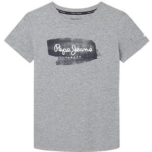 Pepe Jeans Seth Tee Jr T-shirt voor dames, grijs (Grey Marl), 8 Jahre