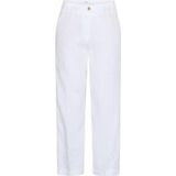 Style Maine S broek met casual silhouet, wit, 31W / 32L