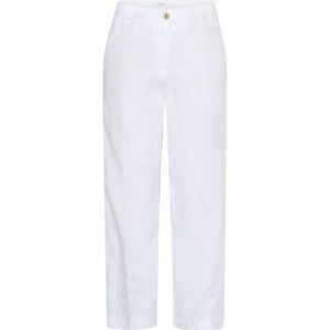 Style Maine S broek met casual silhouet, wit, 31W / 32L