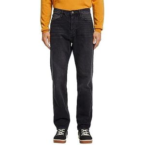 ESPRIT Retro-jeans met losse pasvorm, Black Dark Washed., 36W x 32L