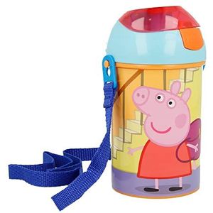 Stor 48669 450 ml POPUP Robotfles | Peppa Pig Pig Wutz Bottiglia, roze/blauw