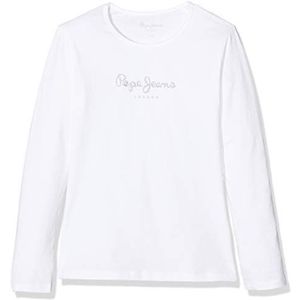 Pepe Jeans Hana Glitter L/S T-shirt voor meisjes - wit - 6 ans