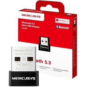 TP-Link - Mercusys MA530 - Bluetooth Adapter - Zwart - Bluetooth 5.3