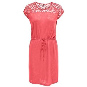 ONLY - ONLSINDY - Jurk - Watermeloen Rood - Korte Lengte