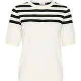 Kaffe - KAlizza Striped Knit - T-shirt - Wit