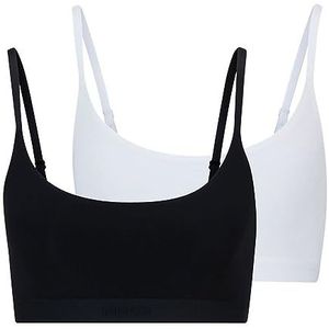 BOSS Dames Twin Pure Bralette, Open White121, XL