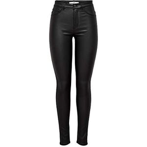 JACQUELINE de YONG Damesbroek, skinny fit, hoge taille, volumineuze armsnit broek, zwart (zwart), 34 NL/XL