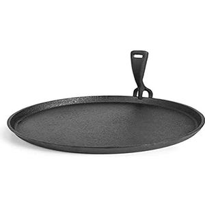 Ibili 8411922449570 Plato Hierro fundido gietijzeren plaat, 26 cm, geschikt voor inductie, inclusief klem, meerkleurig