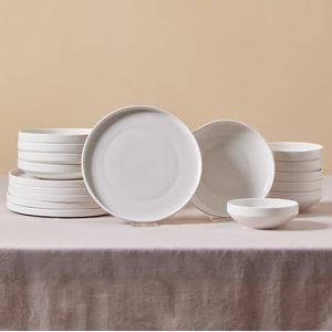 Karaca Felix 18-delige serviesset voor 6 personen, elegante porseleinen set voor stijlvolle tafelarrangementen