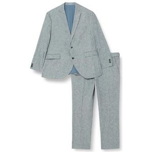 JACK & JONES Jprriviera Linen Suit Slim Fit Sn Pls pak voor heren, Chambray Blue/Fit: slim fit, 66 Grote maten