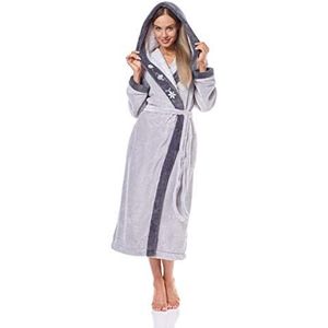 L&L - 9145 handdoeken vrouwen zachte lange mouwen badjas. Extreem licht. Volledige lengte Housecoat Dressing Jurk met capuchon voor dames.