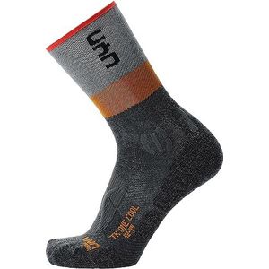 Uyn - Sportsokken - Grijs - Donkergrijs - Donkeroranje - Rood