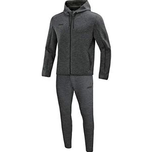 JAKO Heren joggingpak Premium Basics met capuchon, antraciet gemêleerd, 4XL, M9729