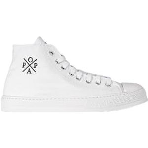 POPA sneakers, merk model 4P Gisela canvas wit, sneakers, uniseks, voor volwassenen, maat 37, Wit, 37 EU