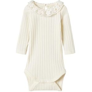 Biologisch Katoen - Romper - Lange Mouwen - Ronde Hals - Ribgebreid - Verticaal Gestreept