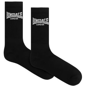 Lonsdale - Gilbert - Unisex Sportsokken - Zwart - 6er-Pack